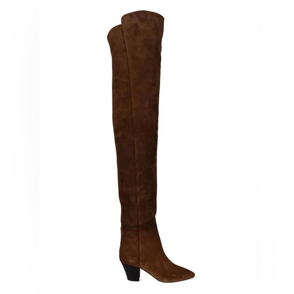 Saint Laurent Shoes - Saint Laurent Sun Land Over-The-Knee Suede Boots
